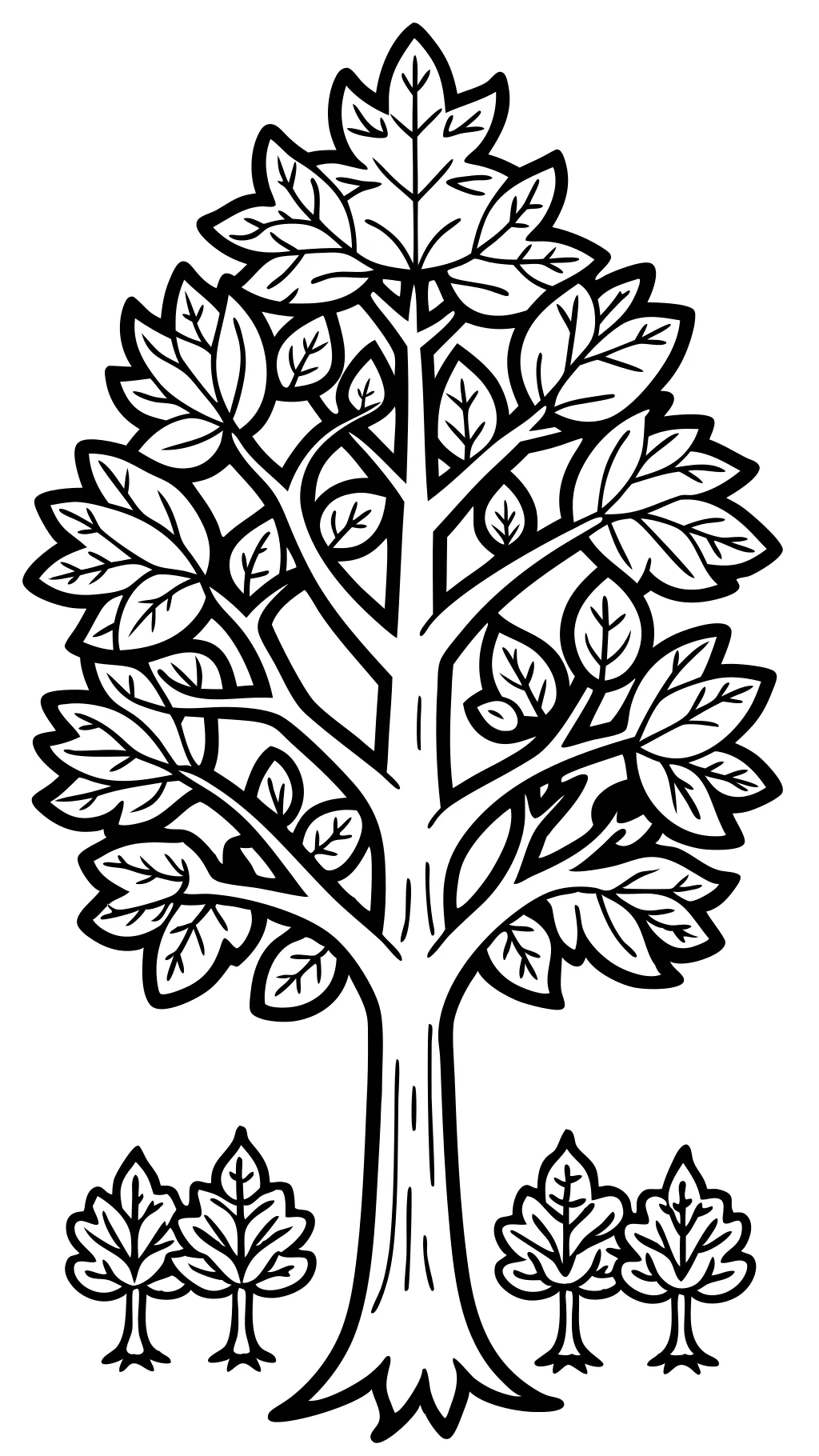 tree coloring pages printable